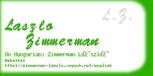 laszlo zimmerman business card